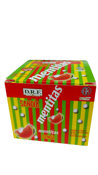 Mentitas Sandía Hard Candy Watermelon Flavor, 26 g / 0.9 oz (box of 12)