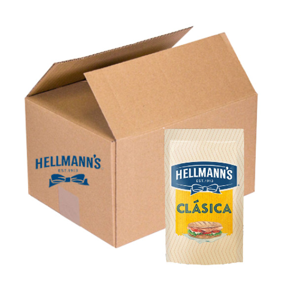 Hellmann's Mayonnaise Classic Argentinian Style Mayonesa in Pouch Bulk Box, 237 g / 8.35 oz (box of 12 pouches)