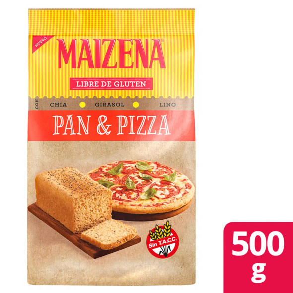 Maizena Premezcla de Almidón De Maíz con Semillas, Cornstarch for Baking Bread & Make Pizza, Gluten Free, 500 g / 17.67 oz bag