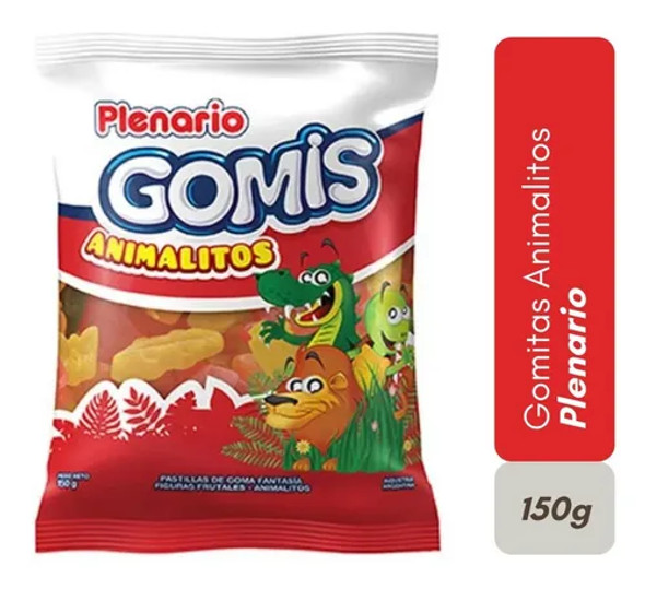 Plenario Gomis Animalitos Sweet Candy Gummies Fruit Flavor, 150 g / 5.29 oz