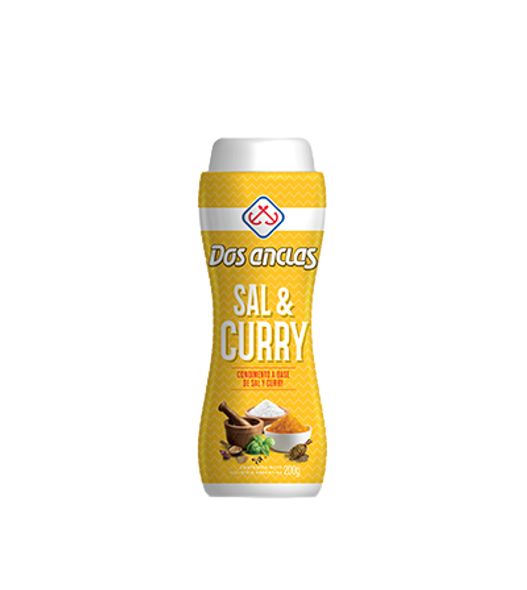 Dos Anclas Sal & Curry Botella Salero Coarse Salt Bottle, 200 g / 0.44 lb