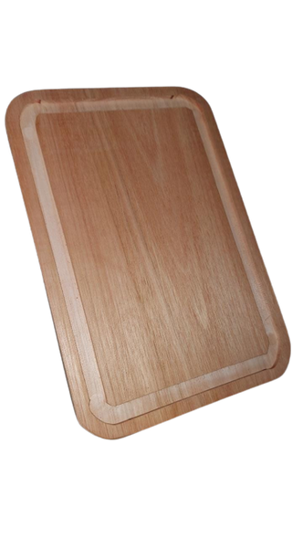 Tabla Plato Bordes Curvos de Eucalipto Con Ranura Eucalyptus Wooden Plate Perfect Cutting Board, 29 cm x 20 cm / 11.4" x 7.8"