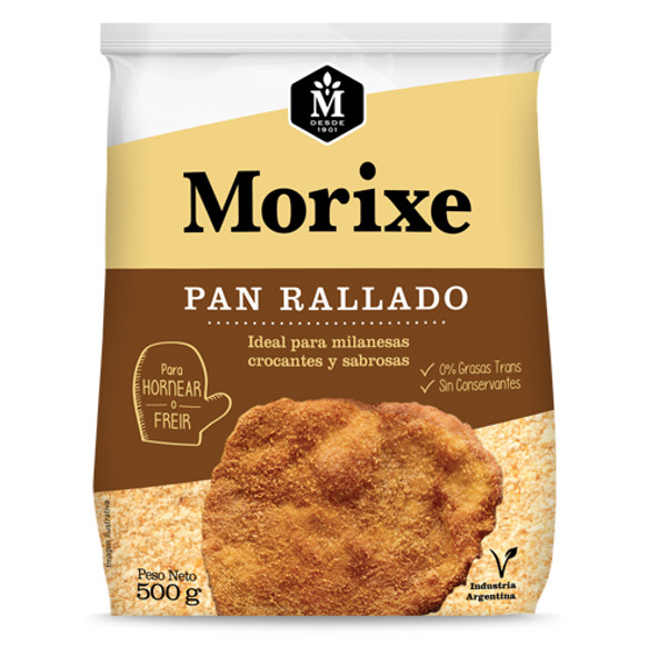 Morixe Pan Rallado for Milanesas & Rebozados, 500 g / 1.1 lb bag