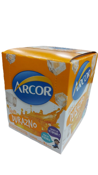 Jugo Arcor Sabor Durazno Powdered Juice Peach Flavor, 18 g /  0.63 oz (box of 18)