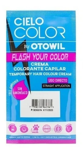 Otowil Fantasy Dye Sky Color Tintura Capilar Cream Colouring Straight Application, Amarillo / Yellow, Gluten Free 50 g / 1.76 fl. oz (box of 6)