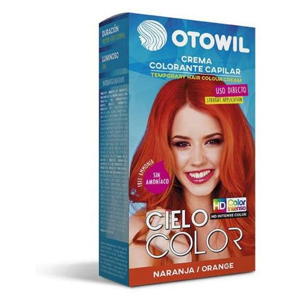 Otowil Fantasy Dye Sky Color Tintura Capilar Cream Colouring Straight Application, Naranja / Orange, Gluten Free 50 g / 1.76 fl. oz (box of 6)