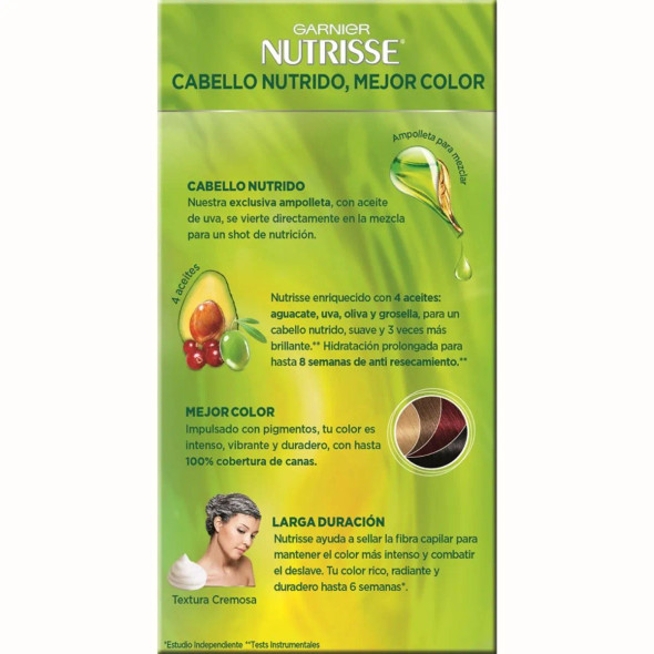 Nutrisse Garnier Kit de Coloración con 4 Aceites 40 Café / Brown Deep Coloring Kit with 4 Oils