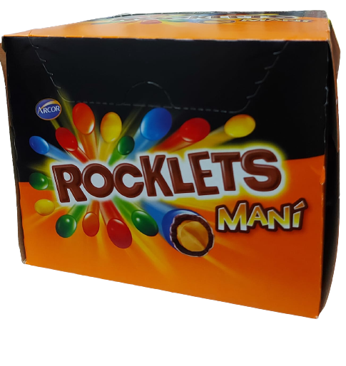 Rocklets Maní Confites Candied Peanut Chocolate Sprinkles, 40 g / 1.41 oz (box of 16)