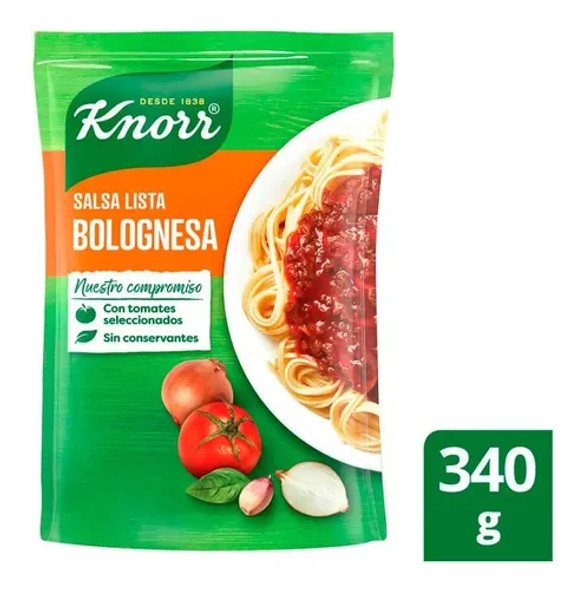 Knorr Salsa Lista Bolognesa Sauce Ready To Use Bolognese Sauce - No Preservatives Added, 340 g / 11.99 oz pouch