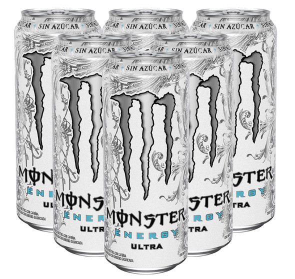 Monster Energy Zero Ultra Energy Drink Without Sugar - No Alcohol, 473 ml / 16 oz fl (pack of 6)