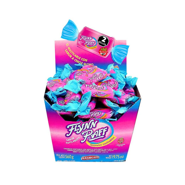 Georgalos Flynn Paff Tutti Frutti Chewy Candy Display Box, 560 g / 19.75 oz (70 Units)