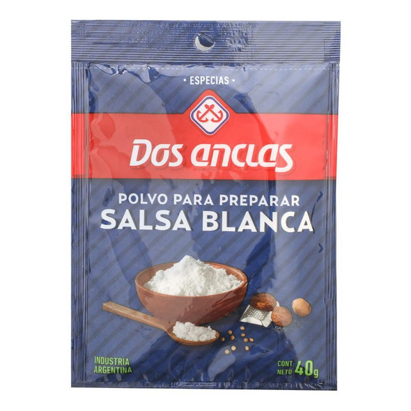 Dos Anclas Polvo para Salsablanca White Sauce Powder Ideal for Pasta, 40 g / 1.4 oz pouch (pack of 3)