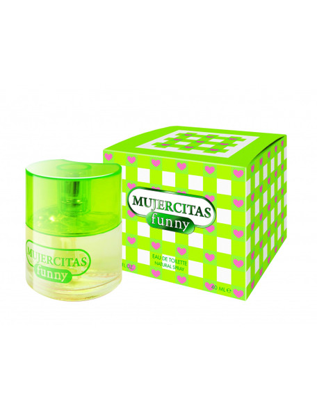 Mujercitas Funny Verde Perfume Eau De Parfum Peach, Melon, Cassis, Violets & Roses, 40 ml / 1.4 fl oz