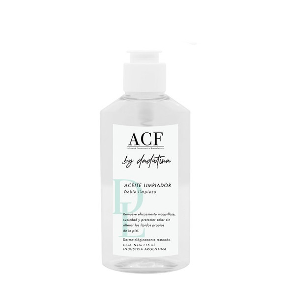 ACF Aceite Limpieza Facial Doble Limpieza Facial Cleanser Oil Makeup Remover - Vegan & Cruelty Free by Dadatina, 115 ml / 3.88 fl oz