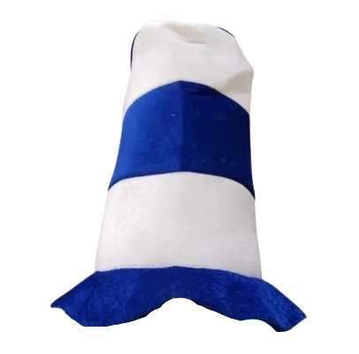 Sombrero Galera Uruguay Colors Top Hat for Parties Blue & White Plush Fabric Hat for Adults (1 pc)