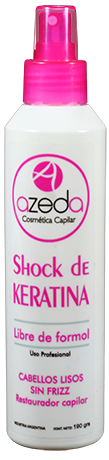 Azeda Cosmetica Capilar Shock de Keratina Sin Formol Professional Formalin-Free Keratin Shock, 190 ml / 6.42 fl oz