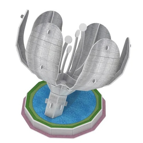 Rompecabezas 3D Floralis Genérica Buenos Aires 3D Jigsaw Puzzle Giant Metal Flower Architecture 27-Piece Game for Kids & Family, 14 cm x 15 cm x 14.5 cm