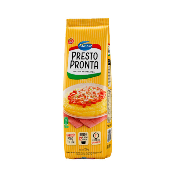 Presto Pronta Polenta Instantánea Classic Corn Meal Ready In One Minute, 730 g / 1.1 lb