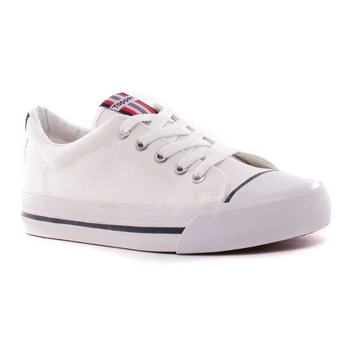 Topper Profesional Zapatillas Blancas Unisex Original Street Urban Sneakers Rubber Sole (White)