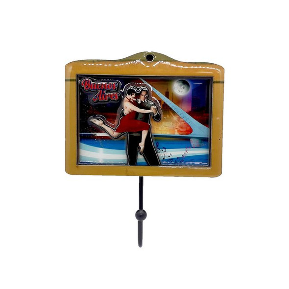 Porta Llaves Buenos Aires Tango Rectangular Mdf Wooden 3D Key Holder for Wall Tango Design (1 pc)