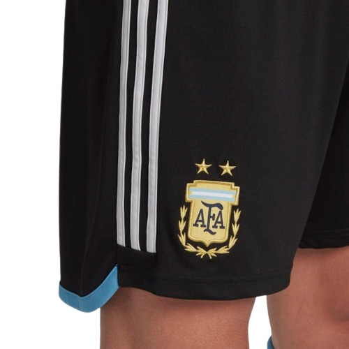 Short Negro Titular Selección Argentina Official Black Soccer Team Short Argentina - FIFA WorldCup Qatar 2022 Edition