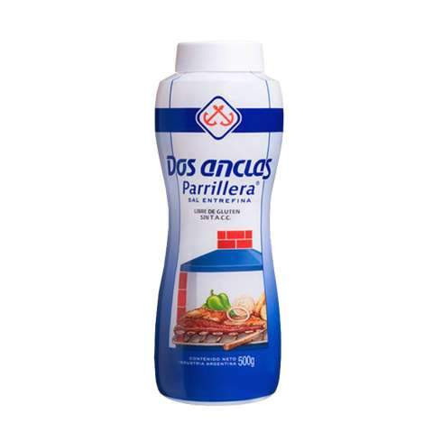 Dos Anclas Sal Parrillera Botella Salero BBQ Salt Bottle, 500 g / 1.1 lb