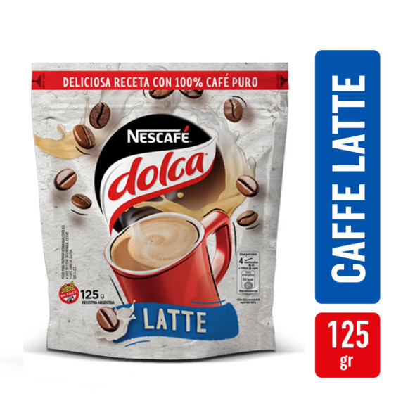 Nescafé Dolca Traditional Latte Coffee with Milk Powder, 125 g / 4.41 oz pouch
