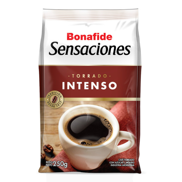 Bonafide Café Torrado Sensaciones Molido Intenso Intense Roasted Ground Coffee, 250 g / 0.55 lb 