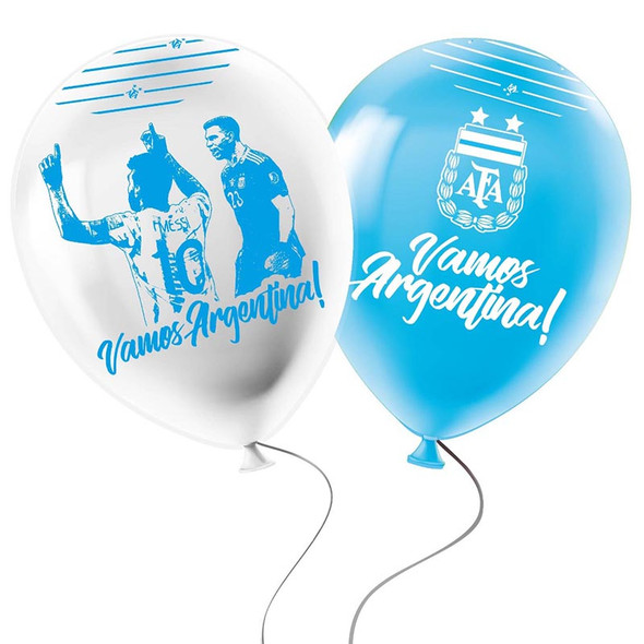 Selección Argentina AFA Globo Apto Helio Soccer Team Balloons Soccer Theme Party Decoration Perfect for Enjoying World Cup Tournament - Suitable for Helium (6 units)