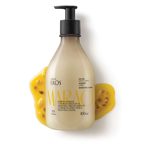 Natura Ekos Maracuyá Passion Fruit Corporal Body Cream Moisturizing Pulp  Vegan Body Cream, 400 ml /  fl z - Pampa Direct