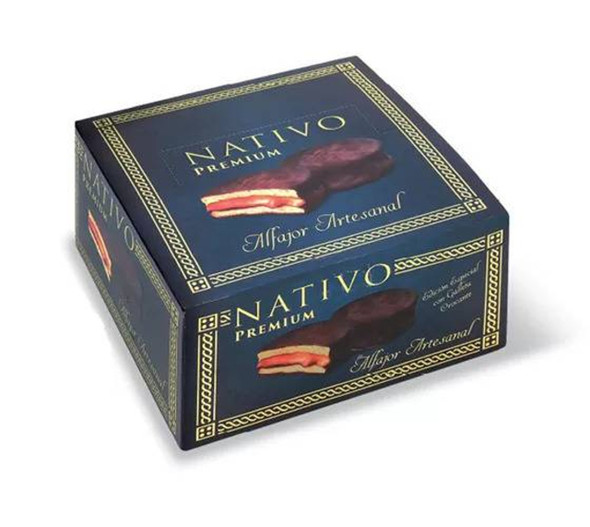 Nativo Premium Alfajores Milk Chocolate & Dulce de Leche Uruguayan Alfajores, 80 g / 2.82 oz ea (box of 8 alfajores)