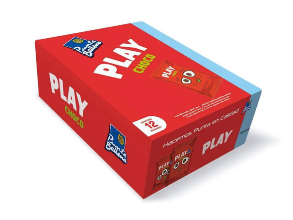 Punta Ballena Play Alfajor Chocolate Milk Chocolate Alfajor with Dulce De Leche Interior, 48 g / 1.6 oz ea (box of 12 alfajores)