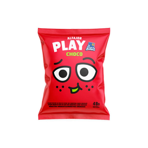 Punta Ballena Play Alfajor Chocolate Milk Chocolate Alfajor with Dulce De Leche Interior, 48 g / 1.6 oz ea (box of 12 alfajores)