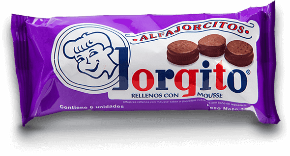 Jorgito Alfajorcitos Small Alfajor Milk Chocolate with Chocolate Mousse, 6 units