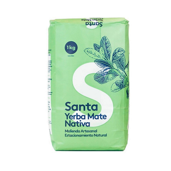 Santa Yerba Mate Nativa Molienda Artesanal Yerba Mate from Uruguay, 1 kg / 2.2 lb