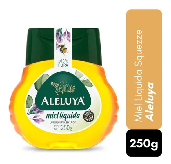 Aleluya Miel 100% Honey Liquid Honey from Tandil - Gluten Free, 250 g / 8.45 oz