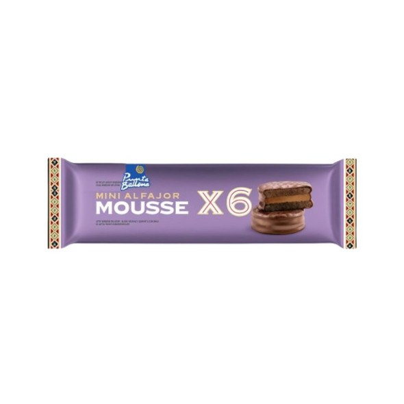 Punta Ballena Milk Chocolate Alfajorcito Mini Alfajor with Marroc Mousse Filling, 150 g / 5.3 oz (6 units)