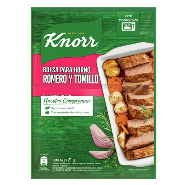 Knorr Sabor Al Horno Romero y Tomillo Rosemary & Thyme Powder for Oven Cooking from Uruguay, 21 g / 0.74 oz pouch