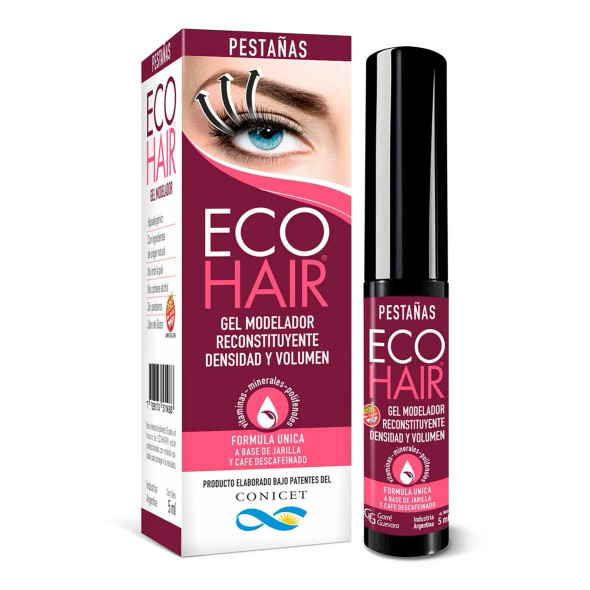 Eco Hair Gel Modelador Pestañas Eyelash Shaping Gel with Natural Ingredients - Gluten Free - Technology Developed By Conicet Argentine Science Agency, 5 ml / 0.16 fl oz Eco Hair Gel Modelador Pestañas Eyelash Shaping Gel with Natural Ingredients - Gluten Free - Technology Developed By Conicet Argentine Science Agency, 5 ml / 0.16 fl oz