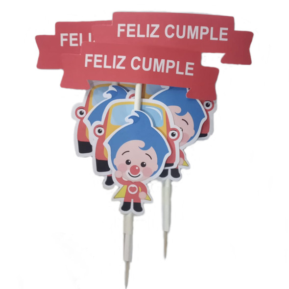 Pinches 3D Banner Feliz Cumpleaños Plim Plim Themed Pinches Birthday Cake Decoration Plim Plim Design