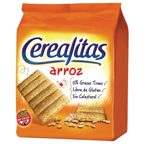 Cerealitas Arroz Puffed Rice Cookies Very Light Gluten-Free, 160 g / 5.6 oz