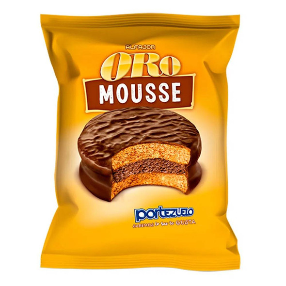 Portezuelo Oro Negro Milk Chocolate Alfajor with Dulce de Leche from Uruguay, 45 g / 1.58 oz ea (pack of 6)