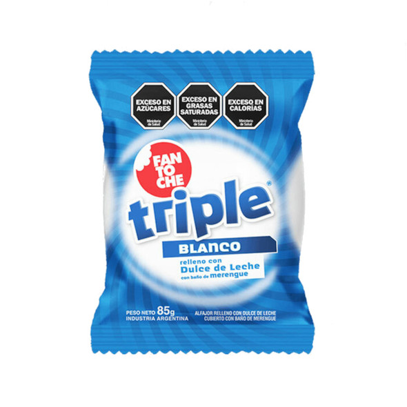 Fantoche Alfajor Triple Sugar Coated with Dulce de Leche Large, 85 g / 3 oz (pack of 6)