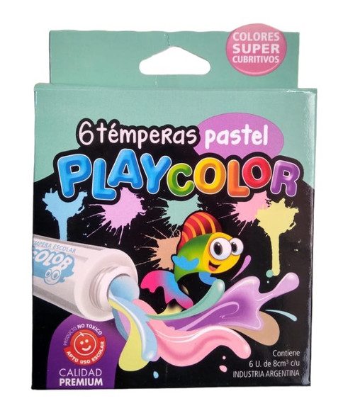 Play Color Temperas Pastel Flowing Colors Tempera School Paint Pastel Colors (box of 6)