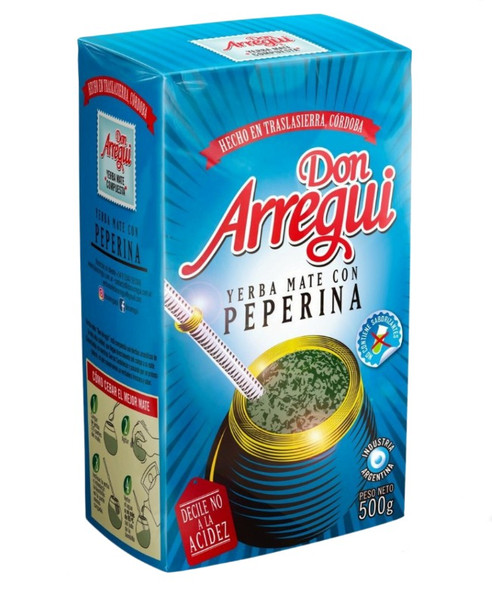 Don Arregui Yerba Mate Con Palo Composed with Peperina, 500 g / 17.63 oz