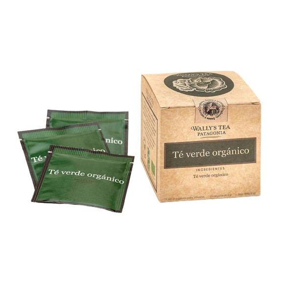 Wally's Tea Patagonia Té Verde Organic Green Tea (15 tea bags)