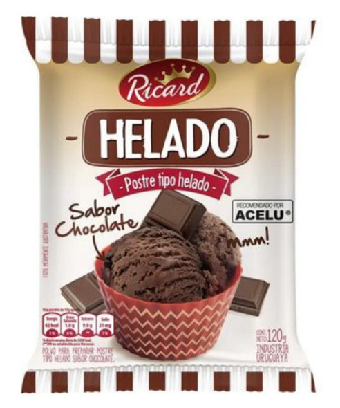 Ricard Helado de Chocolate Ice Cream, 100 g / 3.52 oz
