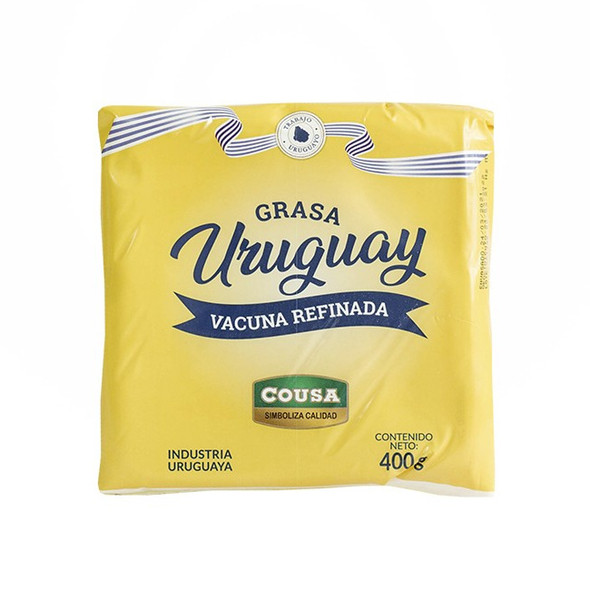 Uruguay Grasa Vacuna Refinada Refined Vegetable Fat Ideal For Tortas Fritas, 400 g / 14.10 oz