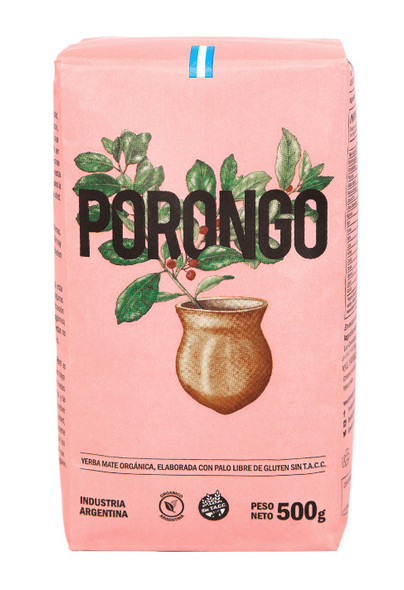 Porongo Certified Organic Yerba Mate Pink Bag (500 g / 1.1 lb)