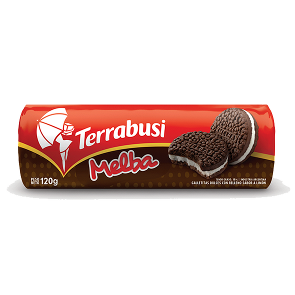 Melba Chocolate Flavor Cookies with Cream Filling, 120 g / 4.2 oz (pack of 3)